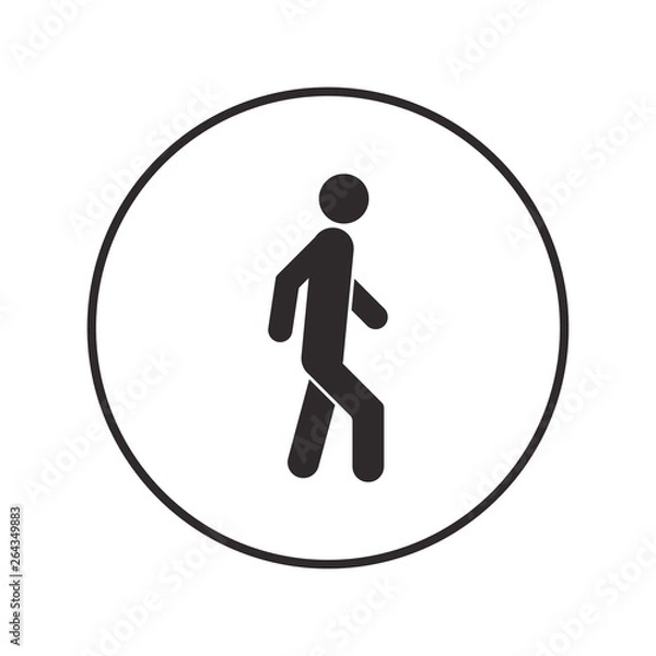 Fototapeta Walk flat vector