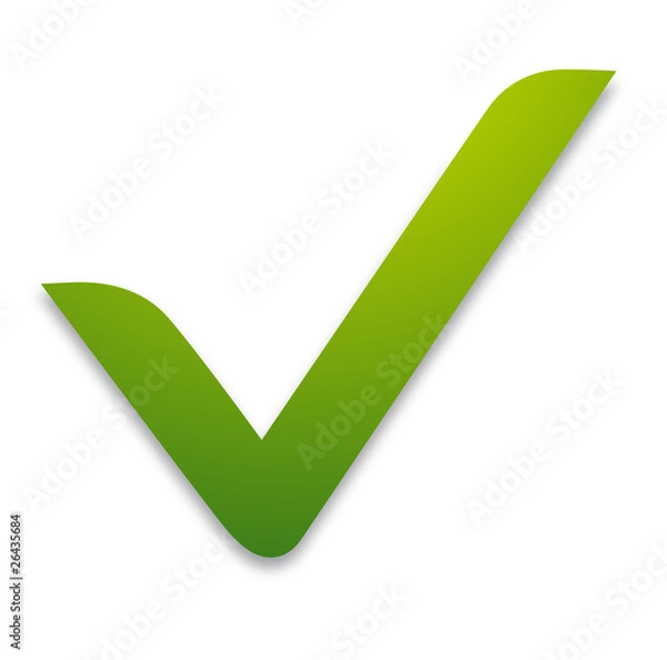 Obraz icône validation, vert