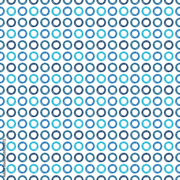 Obraz vector Seamless pattern: hand drawn circle. Circle made by marker, pen, pencil. Sketch