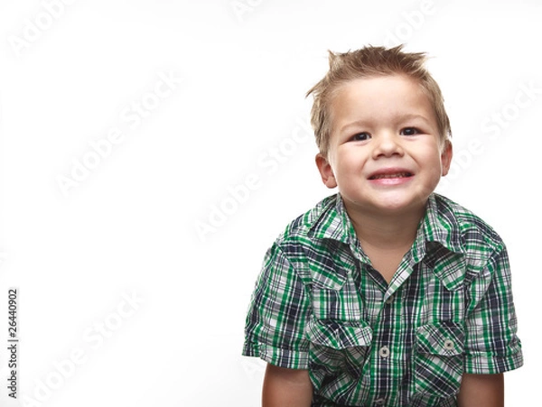 Fototapeta Cute little boy smiling for the viewer