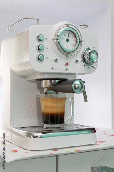 Obraz Fresh coffee with machine