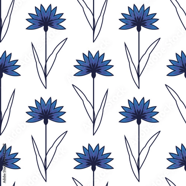 Fototapeta Seamless floral pattern