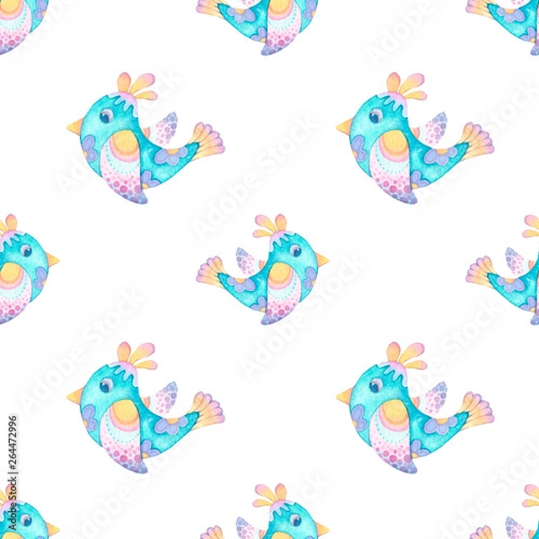 Fototapeta pattern with decorative birds 9
