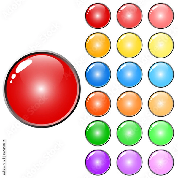 Fototapeta Vector colorful buttons