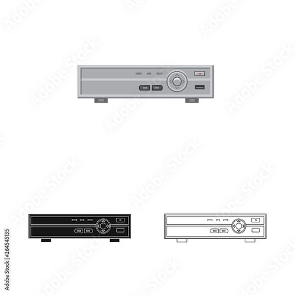 Fototapeta Vector illustration of office and house logo. Set of office and system vector icon for stock.