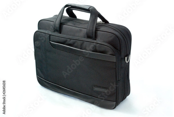 Obraz black business suitcase - isolated