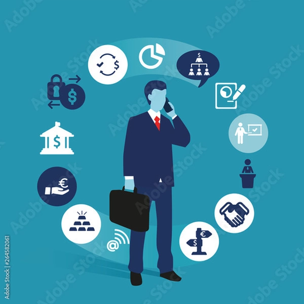 Obraz management and business - Vector