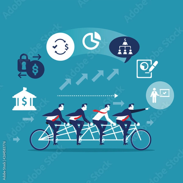 Obraz team leader cycling concept - Vector