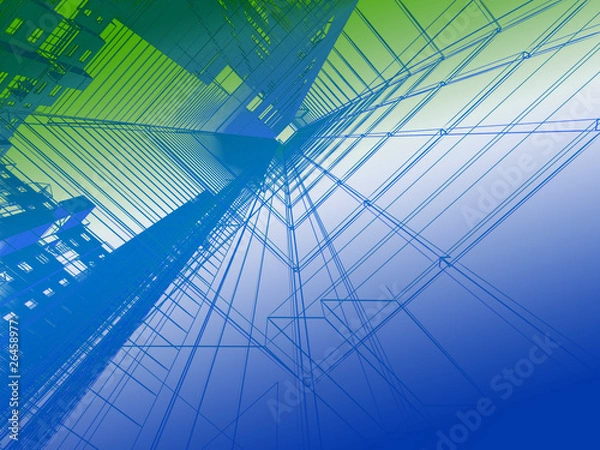 Fototapeta Abstract skyscrapers