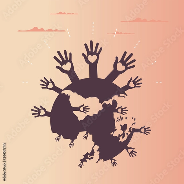 Obraz human rights vector illustrations2