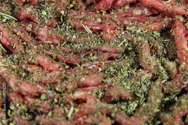 Obraz Minced meat and Provencal herbs