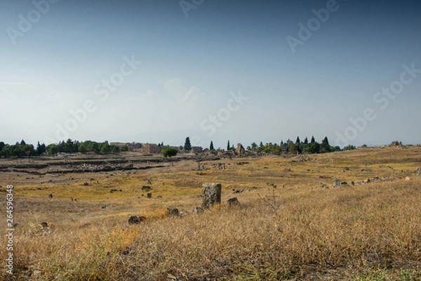 Fototapeta Amphitheater in ancient Hierapolis, Pamukkale, Turkey.