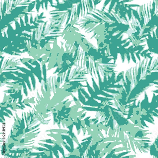 Obraz Leaves texture pattern.Watercolor floral background.