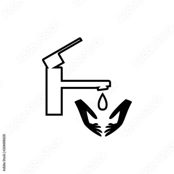 Obraz Wash your hands icon or sign