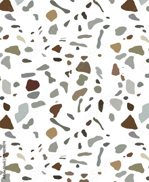 Fototapeta Terrazzo seamless patterns marble rock floor stone texture. 