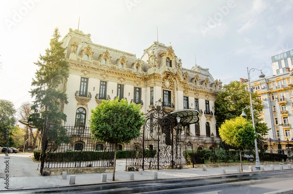 Obraz The Cantacuzino Palace in Bucharest built at the beginning of the 20th century in french baroque architectural style, curently the George Enescu National Museum