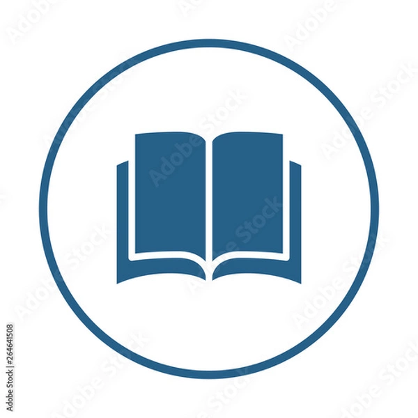 Obraz Book vector icon. Open pages symbol.