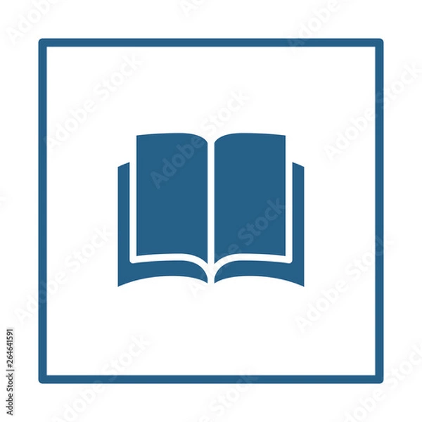 Obraz Book vector icon. Open pages symbol.