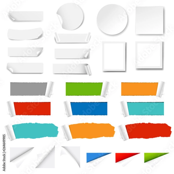 Obraz Paper Label Isolated White Background