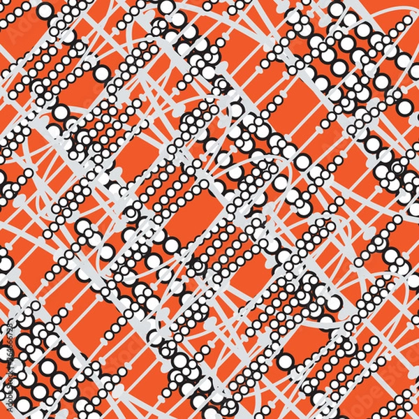 Fototapeta Bright  80's. pattern Background. geometric shapes.