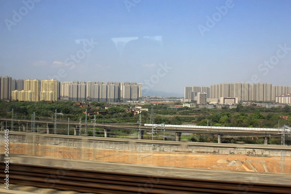 Obraz  China's high-speed rail construction