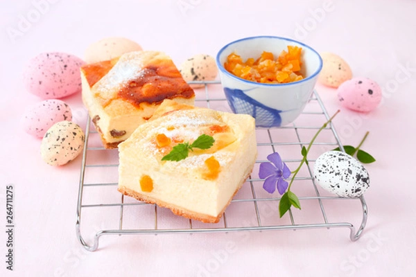 Obraz Käsekuchen mit Orangeat