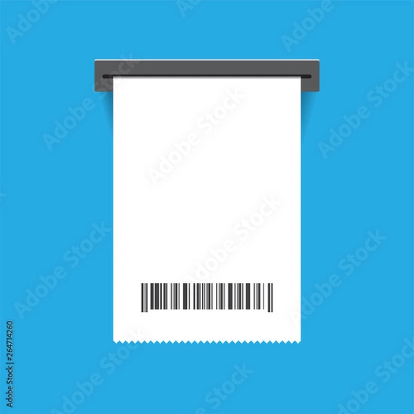 Fototapeta receipt paper is coming out from atm machine