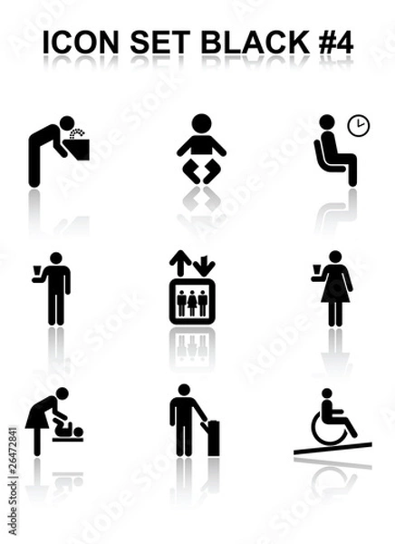Obraz Icon Set Black #4