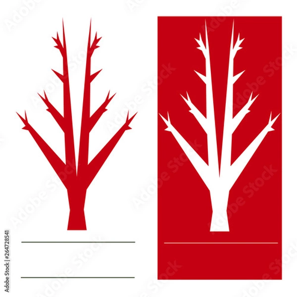 Obraz Linear branches and tree