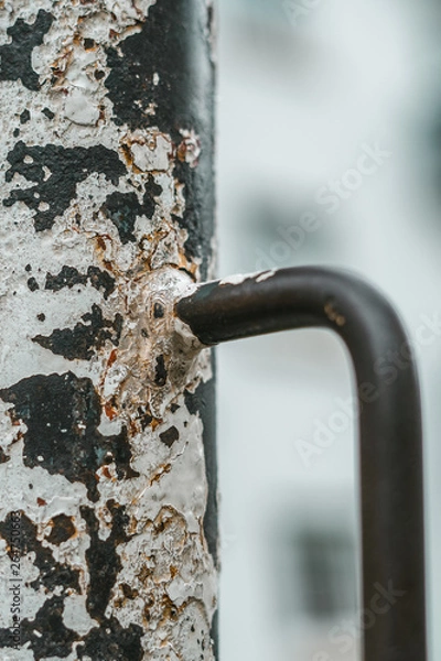 Fototapeta Poteau rouillé
