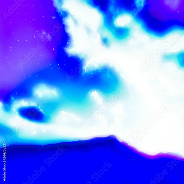 Obraz Abstract Fantasy Blue Landscape