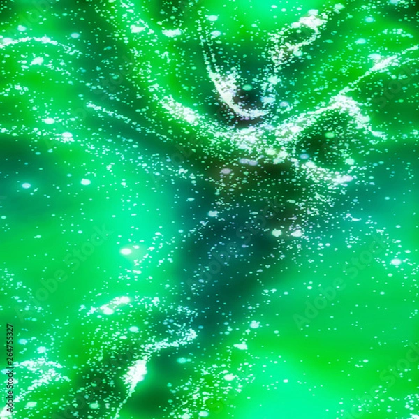 Obraz Fractal abstract liquid green background