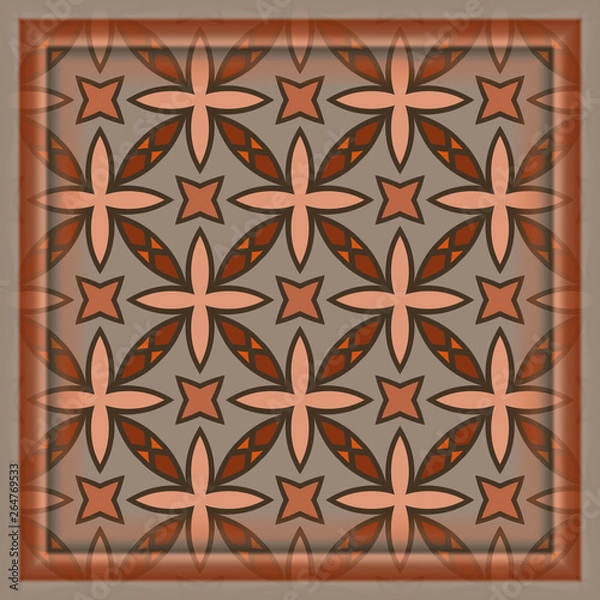 Fototapeta Bright color abstract geometric pattern, vector seamless