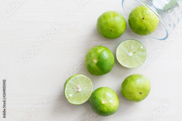 Obraz limes on white background