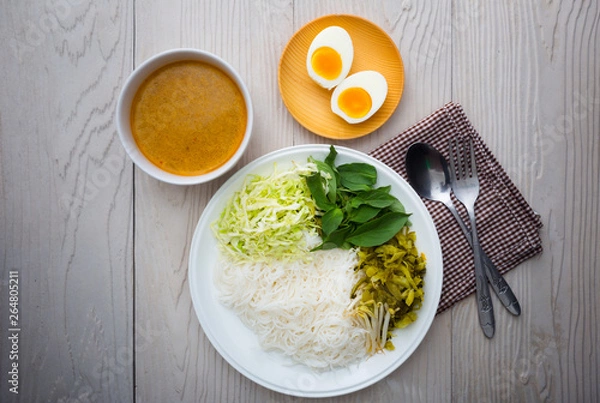 Obraz rice noodle with egg