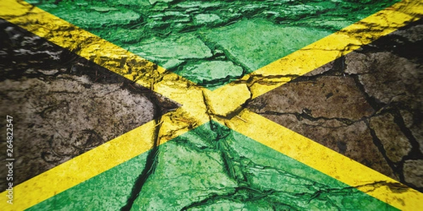 Fototapeta Flag of Jamaica, background, texture.