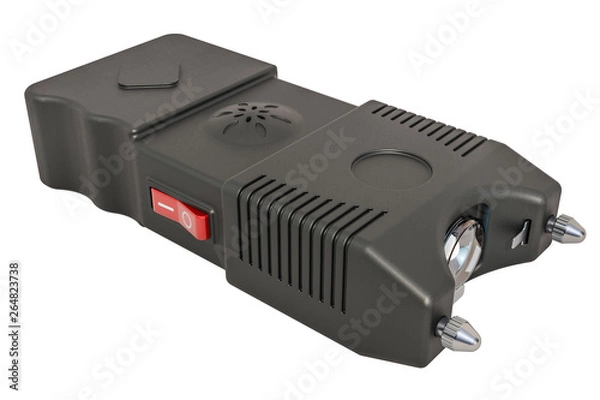 Fototapeta Stun Gun, electroshock weapon. 3D rendering