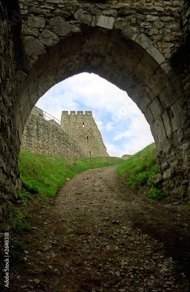 Obraz spiš castle (spisky hrad) - gate