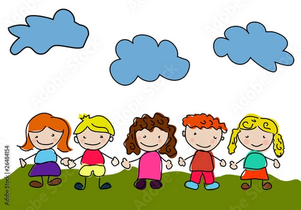 Obraz vector happy kids