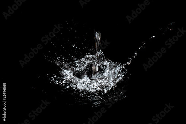 Fototapeta Splash of water. Isolate on black background