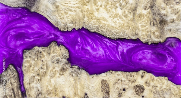 Obraz Casting epoxy resin Stabilizing Leza burl wood abstract art background texture