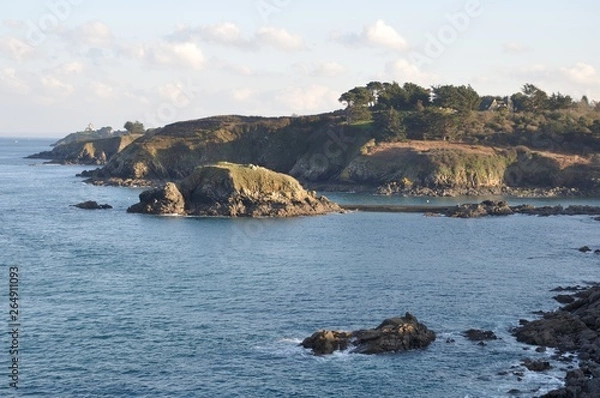 Fototapeta The Brittany coast in Saint Quay Portrieux