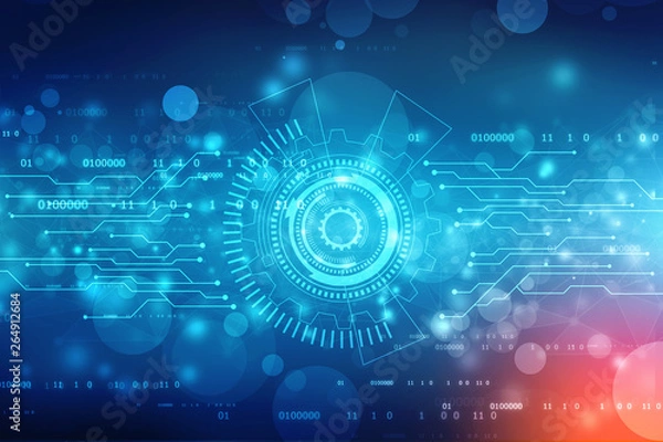 Fototapeta Digital Abstract technology background, futuristic background, cyberspace Concept