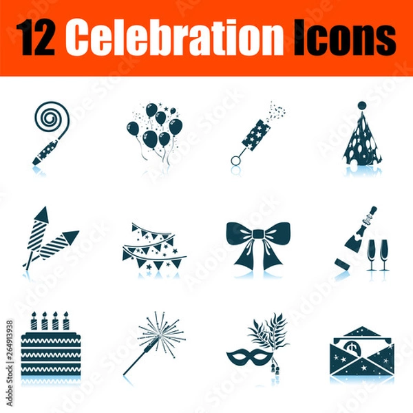 Obraz Celebration Icon Set