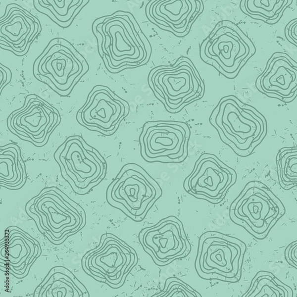 Obraz Vector seamless turtle pattern. Abstract, modern print in green with scuffs.