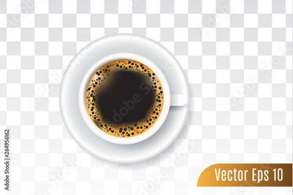 Obraz 3d realistic vector of black coffee on isolated background