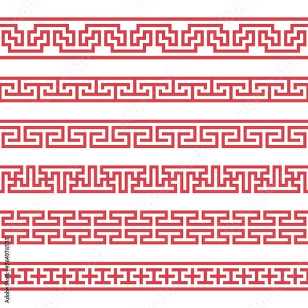 Fototapeta Set of vector korean borders