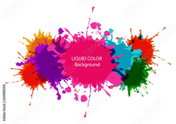 Fototapeta abstract vector liquid colorful background design. illustration vector design