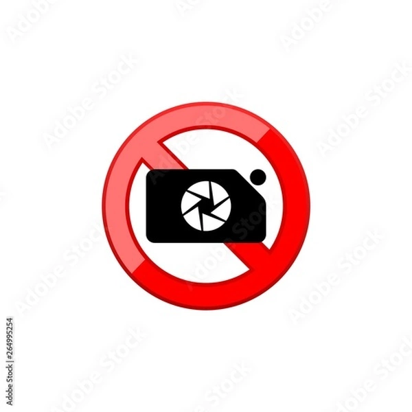 Obraz No camera symbol on white background 