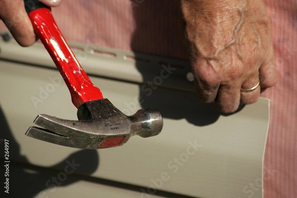 Fototapeta hammer and nail